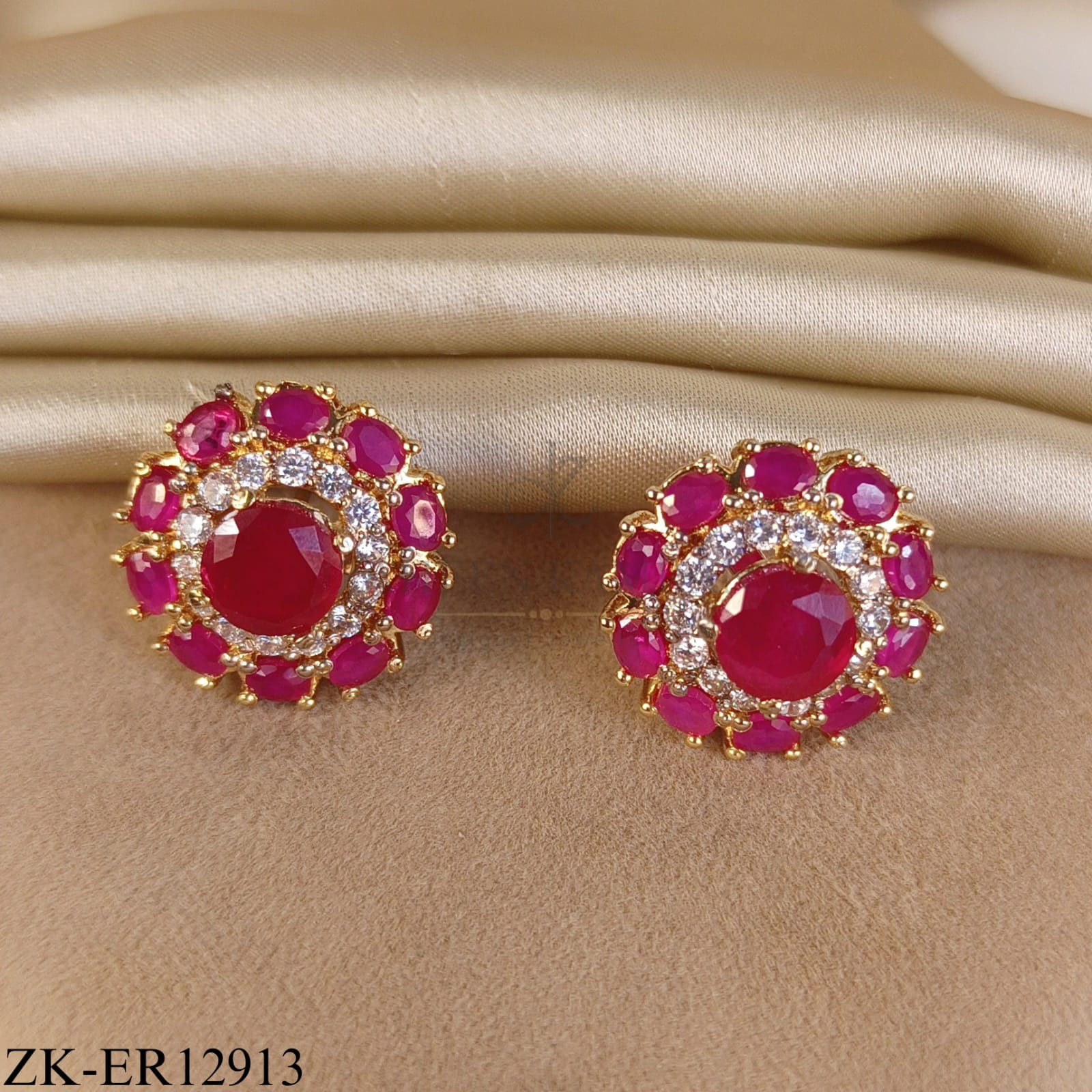 RUBY ZIRCONIAN EARRINGS
