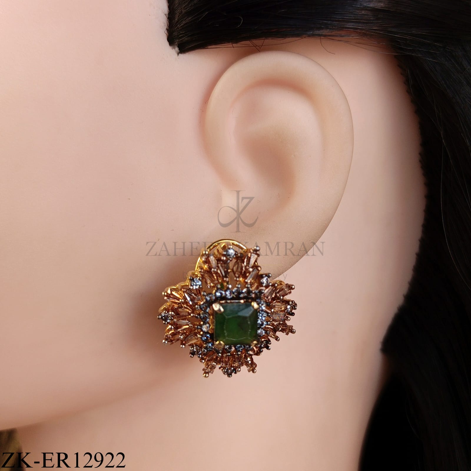 EMERALD CHAMPAGNE EARRINGS