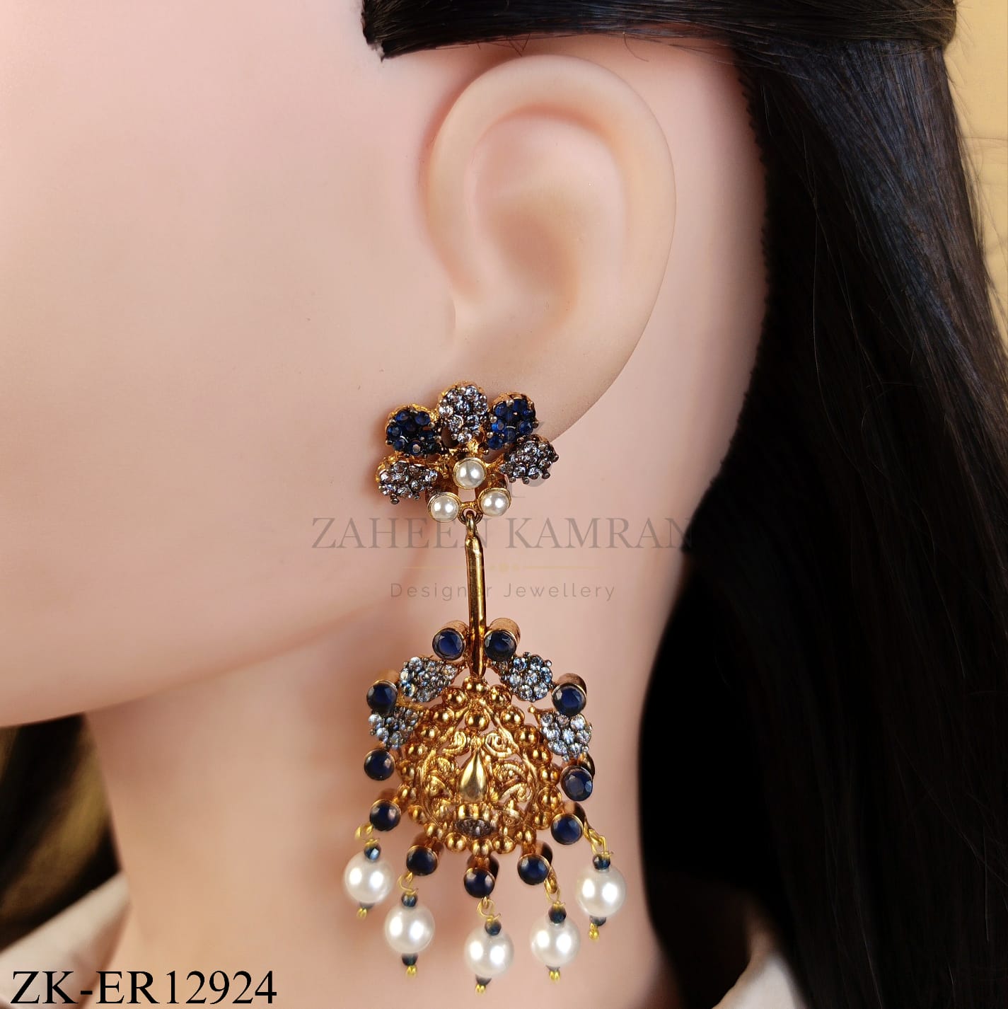 SAPPHIRE PEARLS EARRINGS