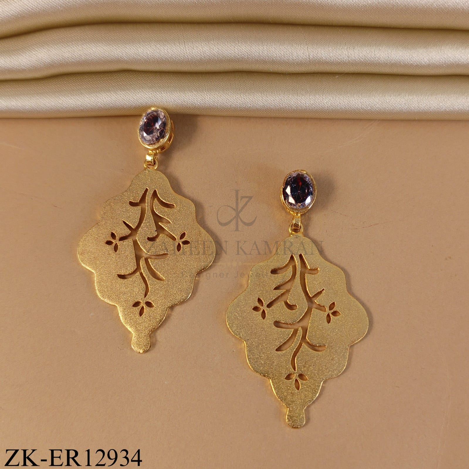 GOLDEN CUT WORK EARRINGS