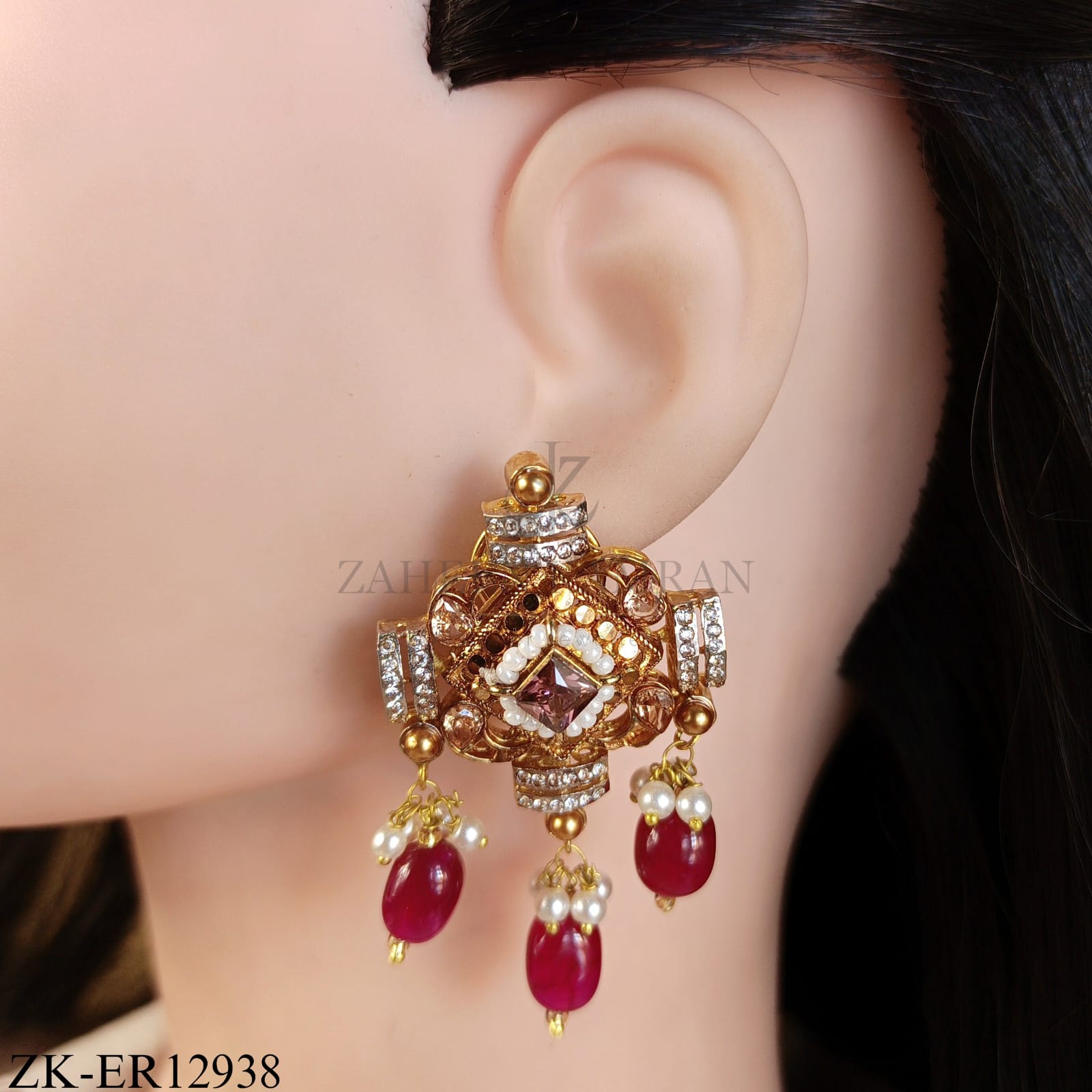 RUBY DROP EARRINGS