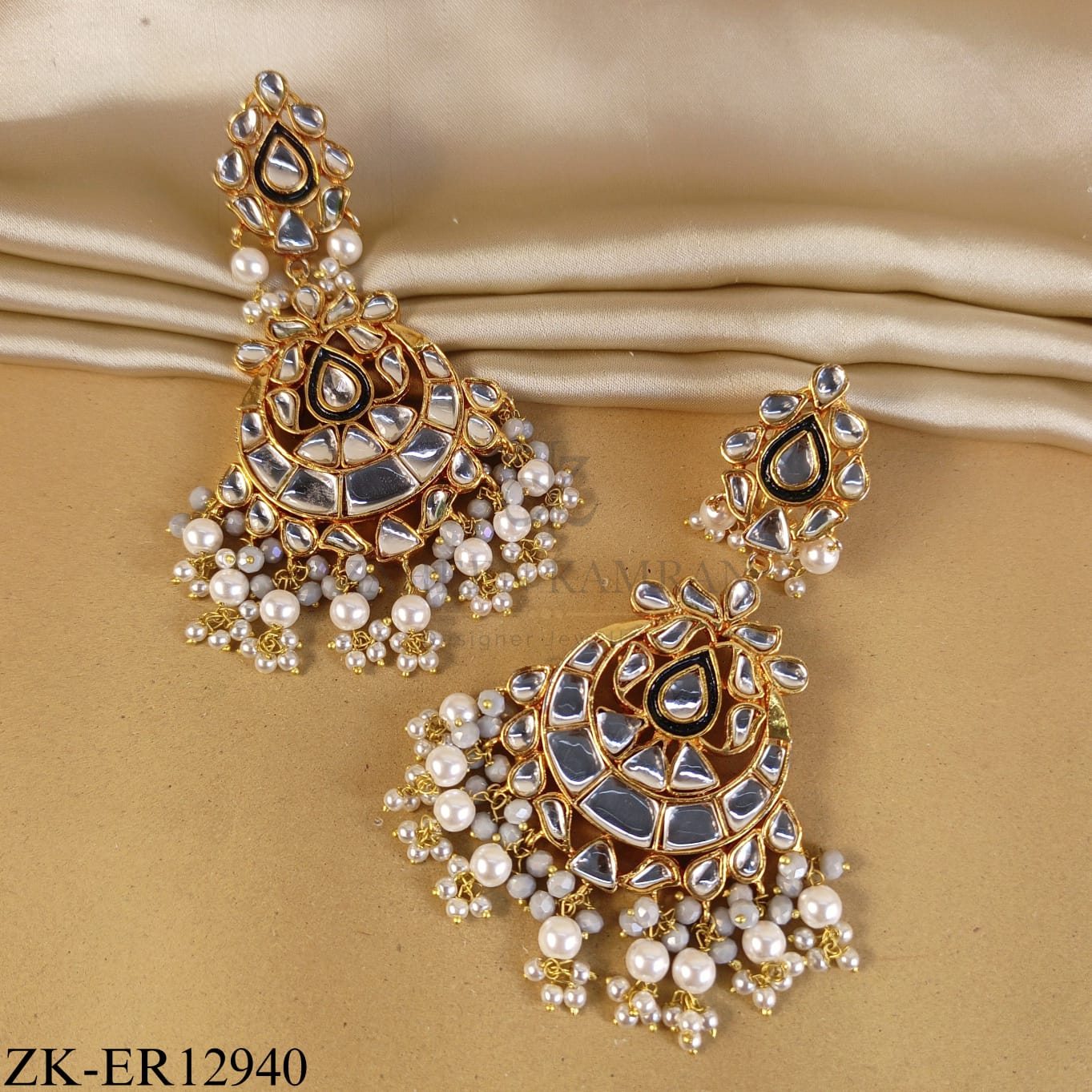 KUNDAN PEARLS EARRINGS