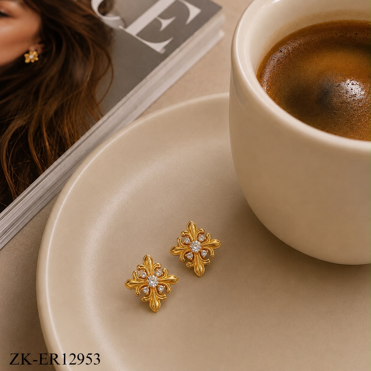 VINTAGE FLORAL EARRINGS
