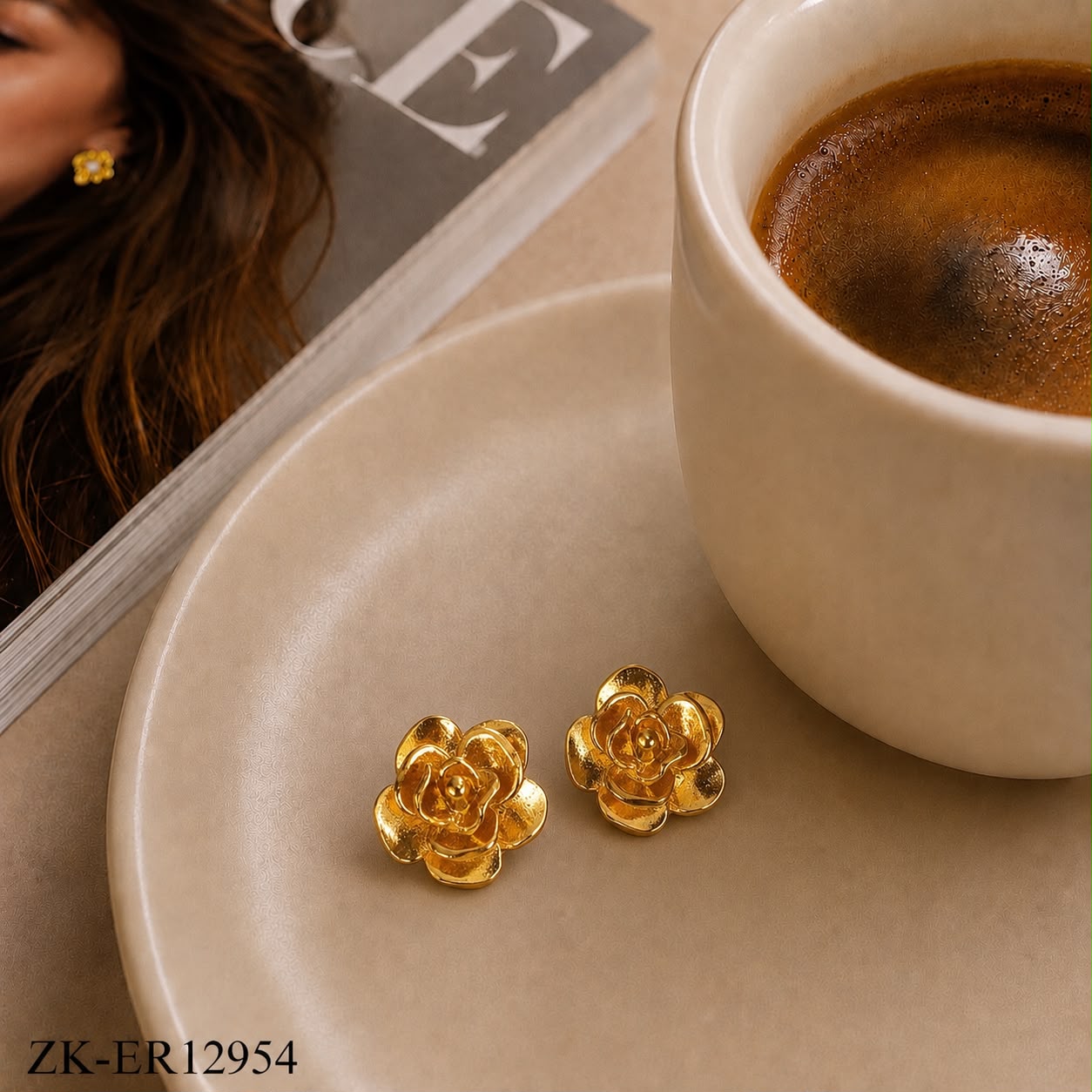 ROSE FLORAL EARRINGS