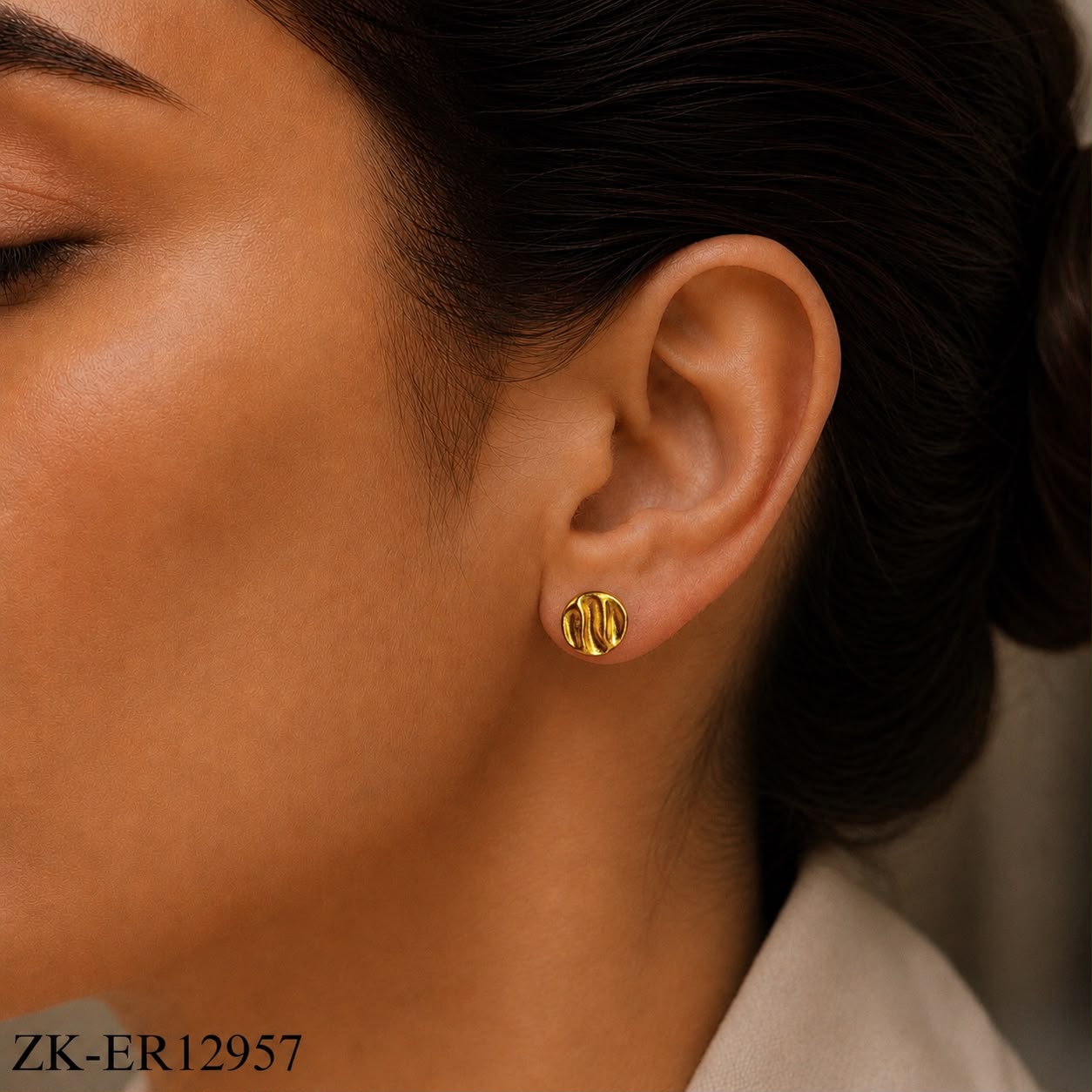 WAVE TEXTURED EARRINGS