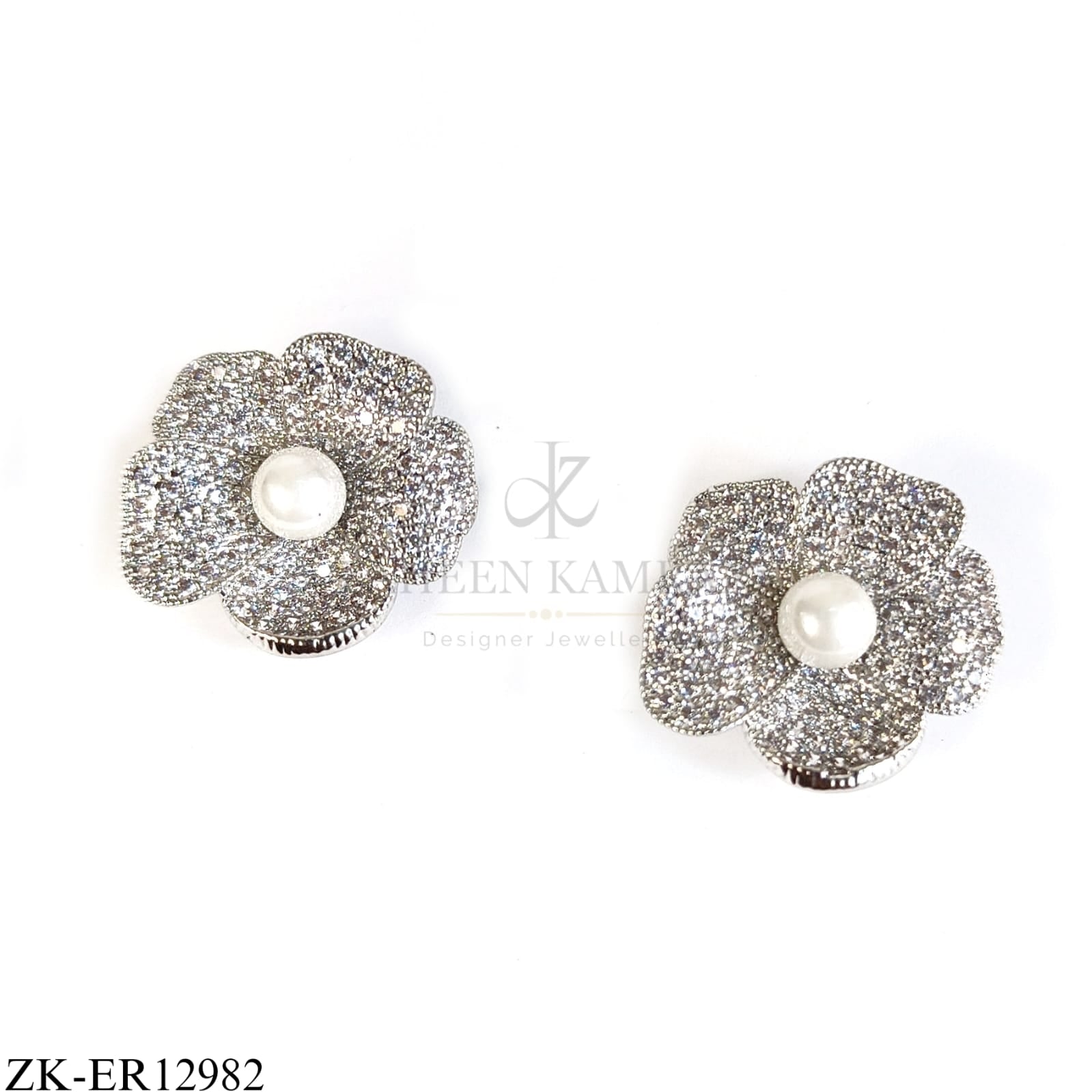 FLORAL ZIRCONIAN EARRINGS