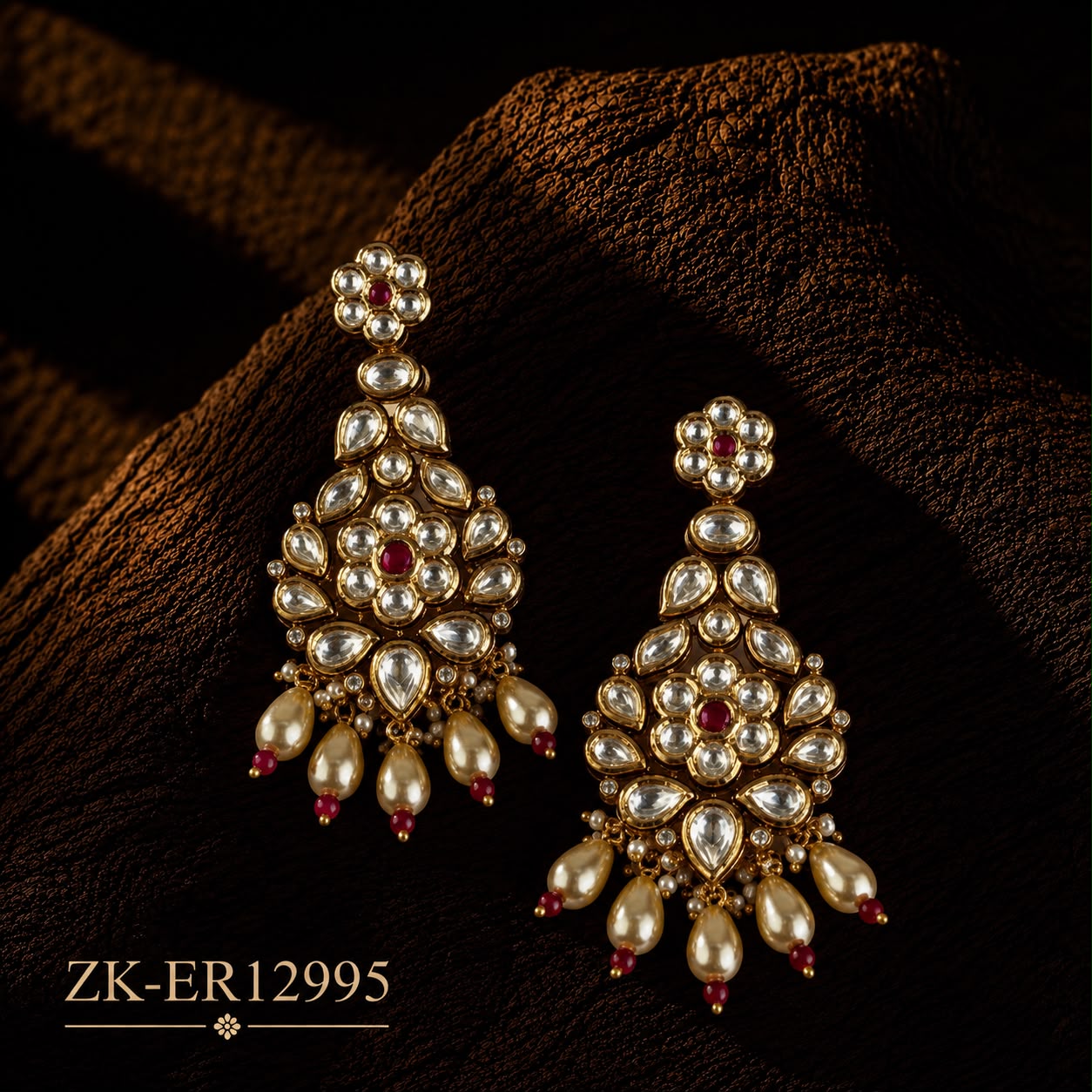 RUBY FLORAL EARRINGS