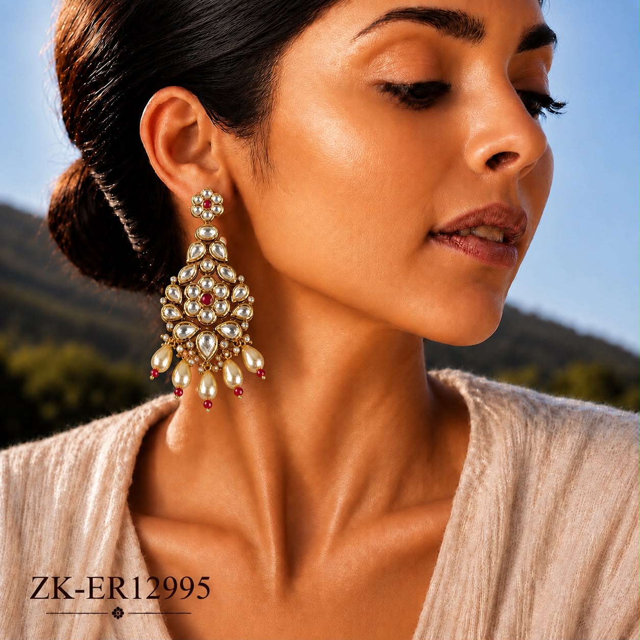 RUBY FLORAL EARRINGS