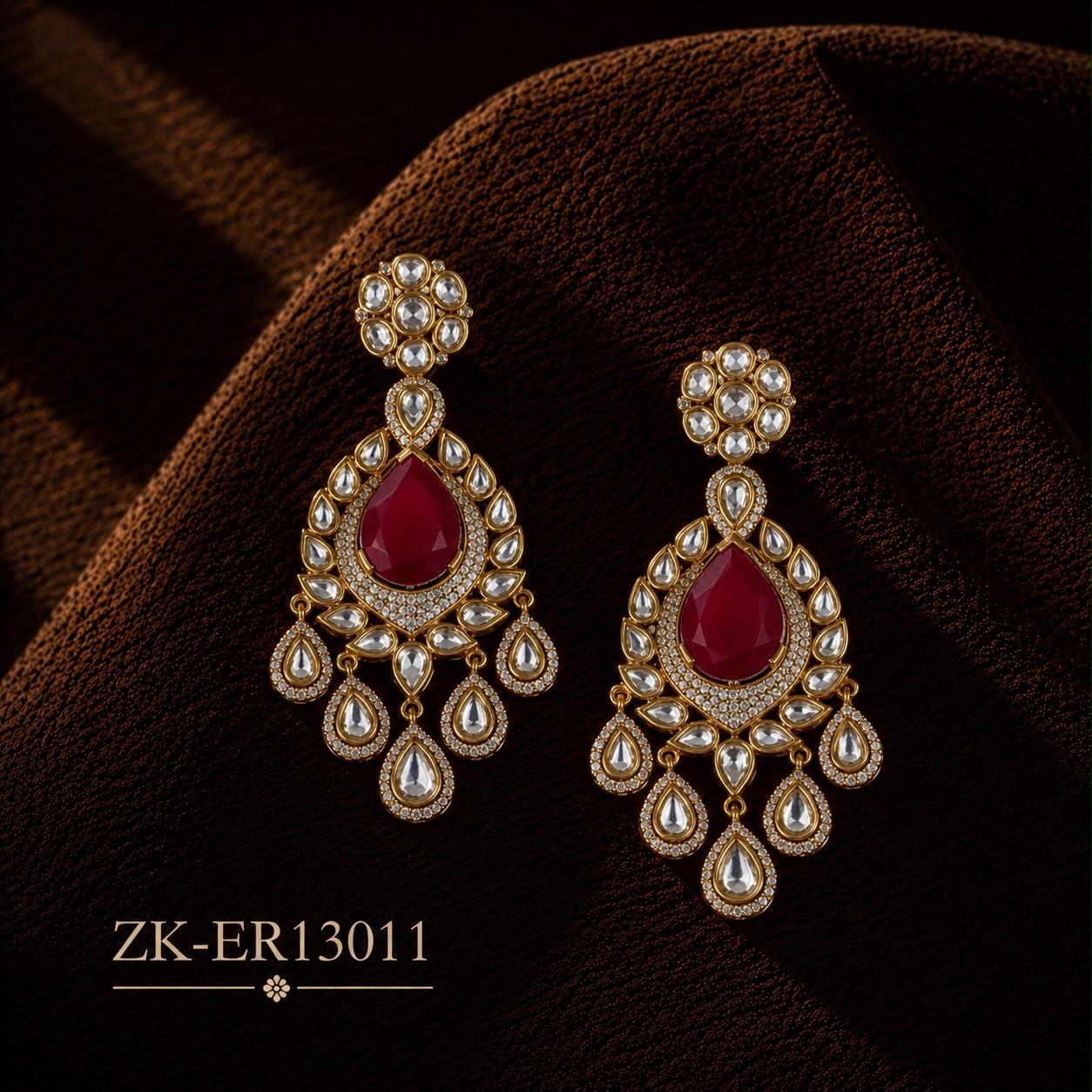 RUBY KUNDAN EARRINGS