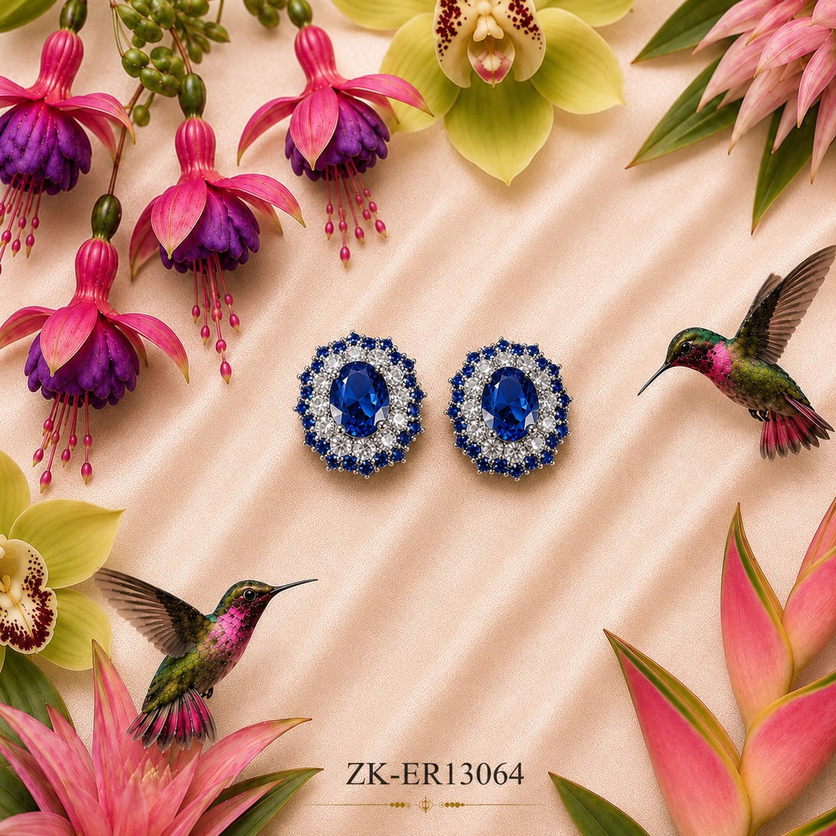 SAPPHIRE ZIRCONIAN EARRINGS