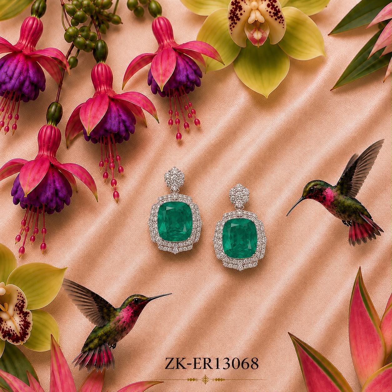 EMERALD GEMS EARRINGS