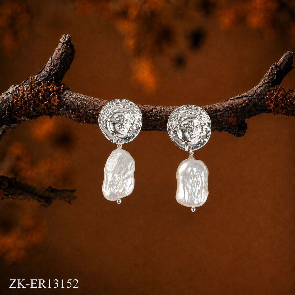 SILVER PEARL DROP EARRINGS