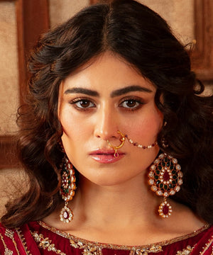 Bridal Ruby Danglers