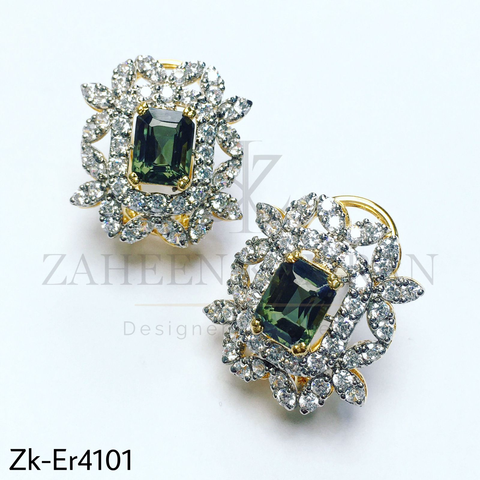 Floret emerald studs.