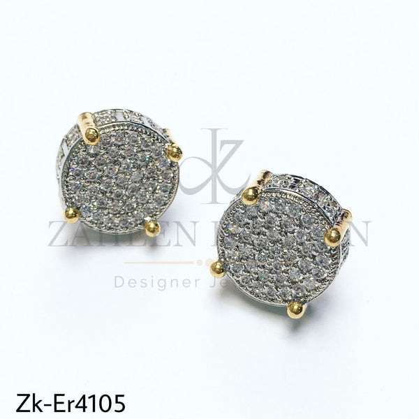 Elegant silver studs.