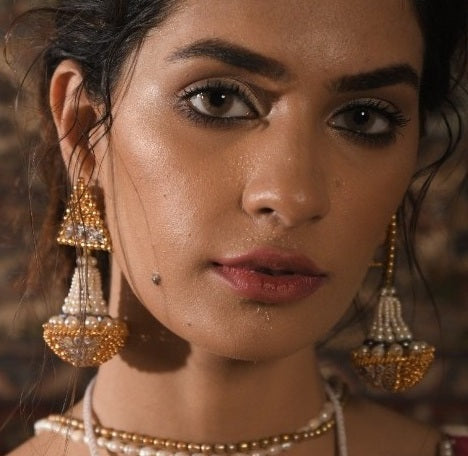 Triangular Chandelier Earrings