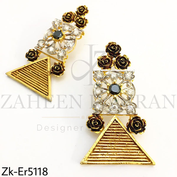 Unique Triangular cut earrings