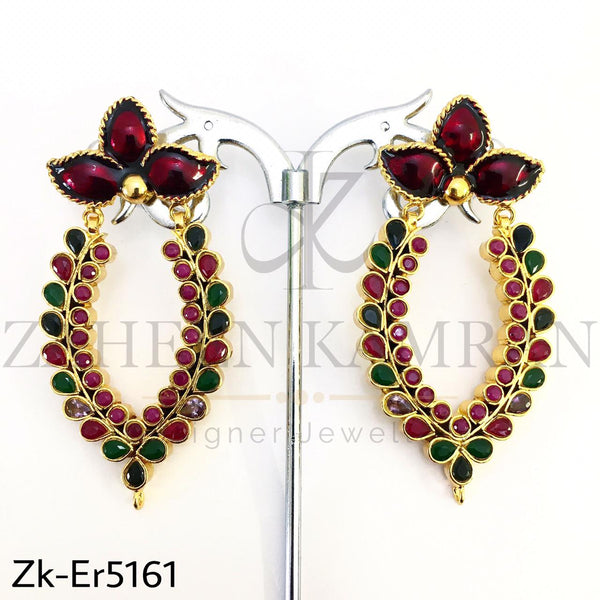 Electric red earrings