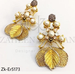Leaf Pearl Earrings