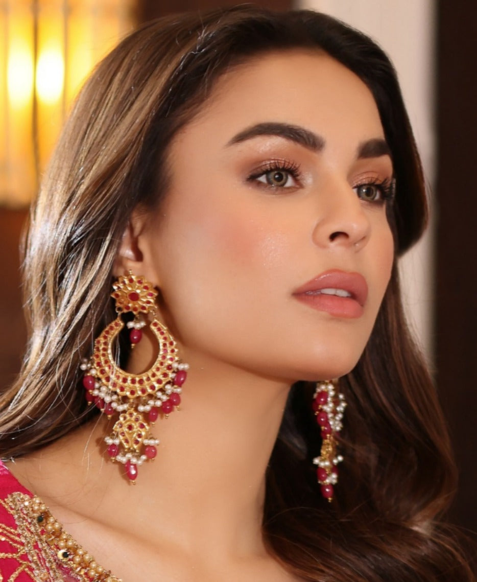 Ruby kundan Danglers