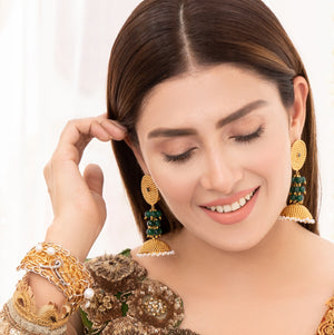 Emerald Gold Jhumki