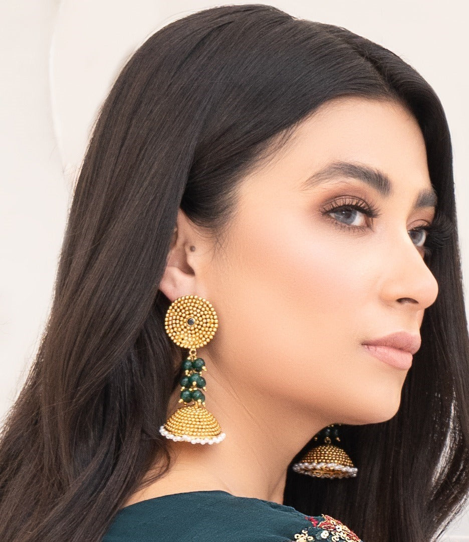 Emerald Gold Jhumki