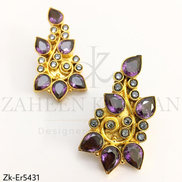 Amethyst Solid Earrings