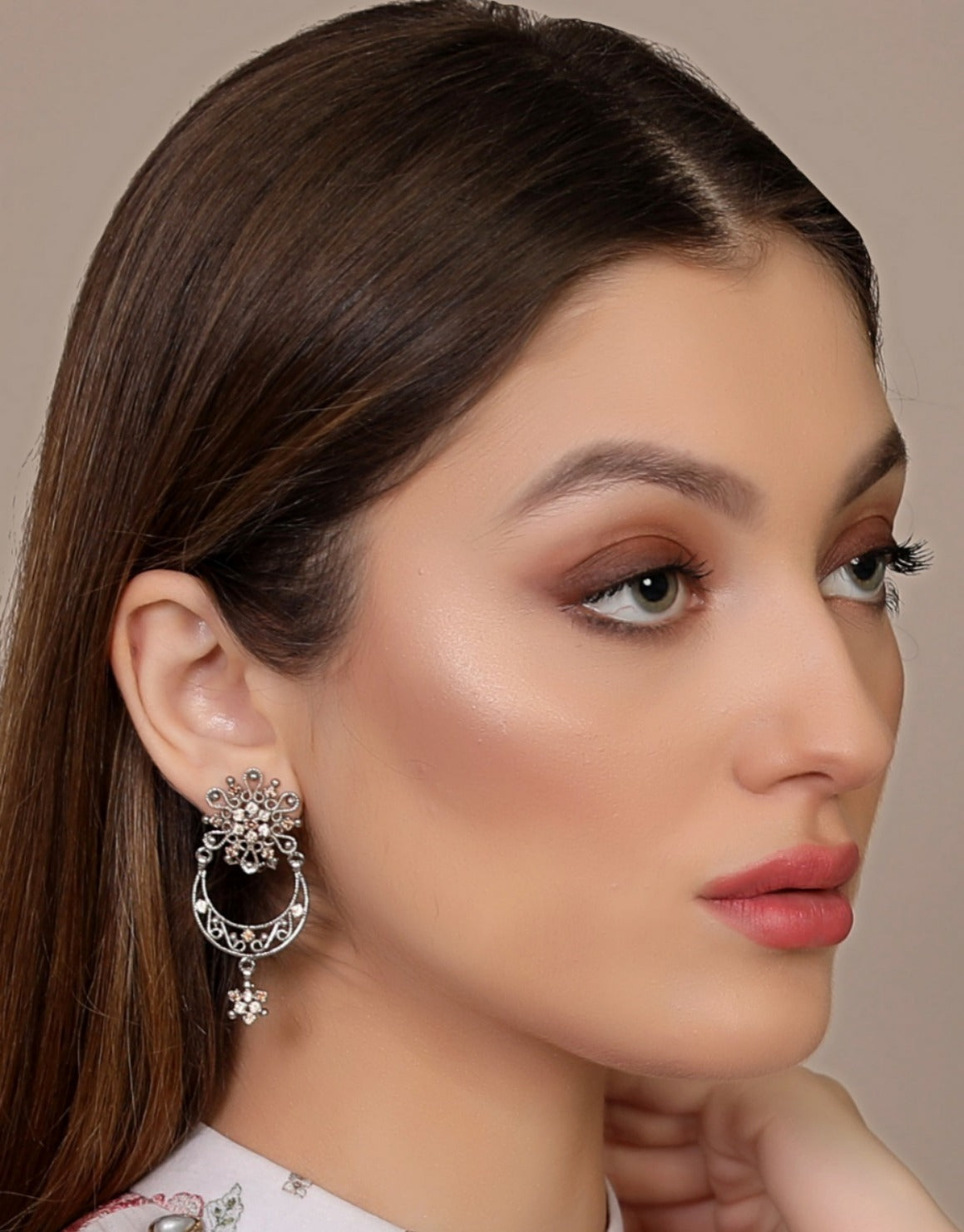 Silver Emerald earrings