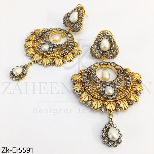 Gold Zirconia Danglers