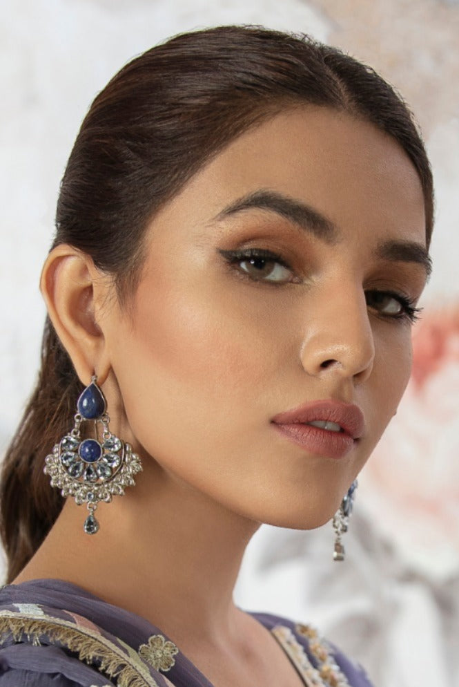 Marbled smoked earrings