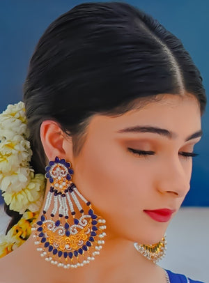 Sapphire Moon Earrings