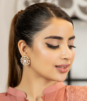 Pearls zircons studs