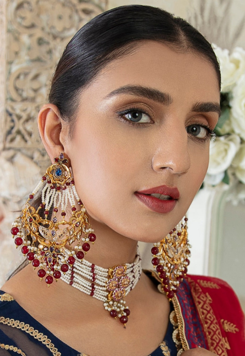 Chunky jhumar earrings