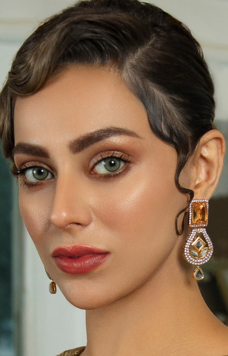 Champagne drop earrings