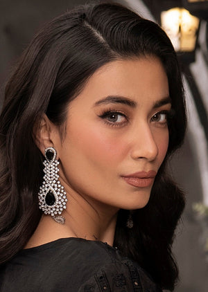Black Silver Earrings