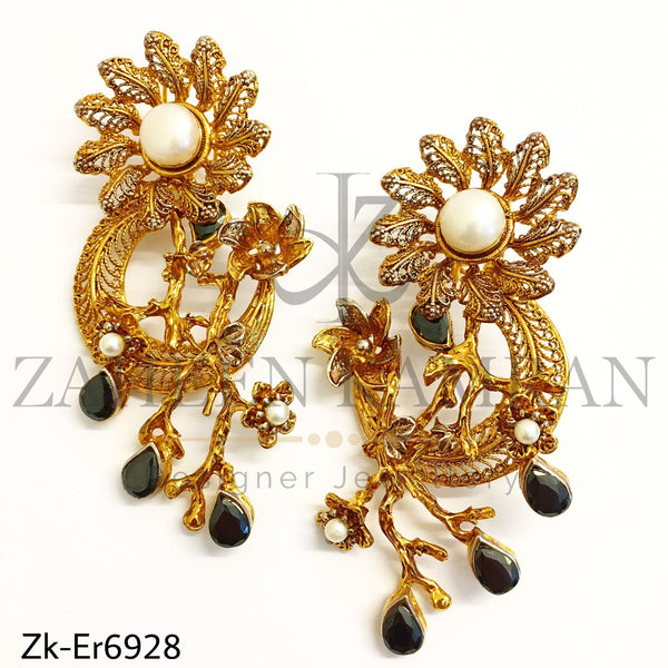 Floral Antique Earrings