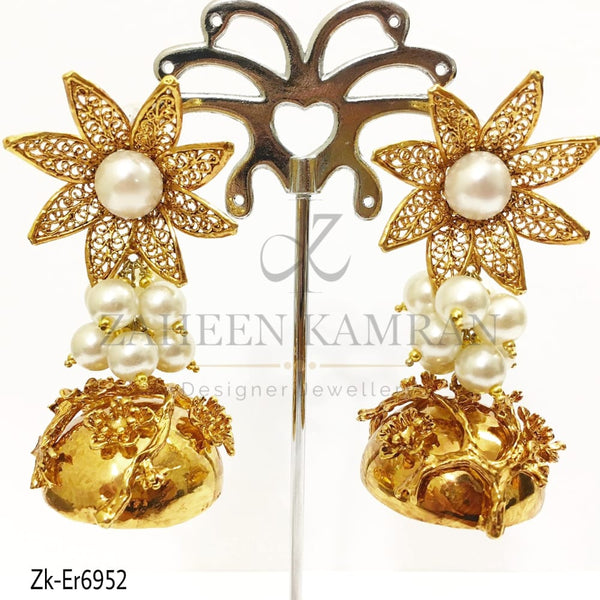 Floral Jhumkis