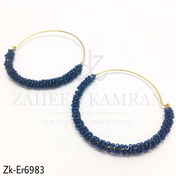 Sapphire hoops