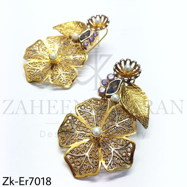 Floral Cutwork Earrings