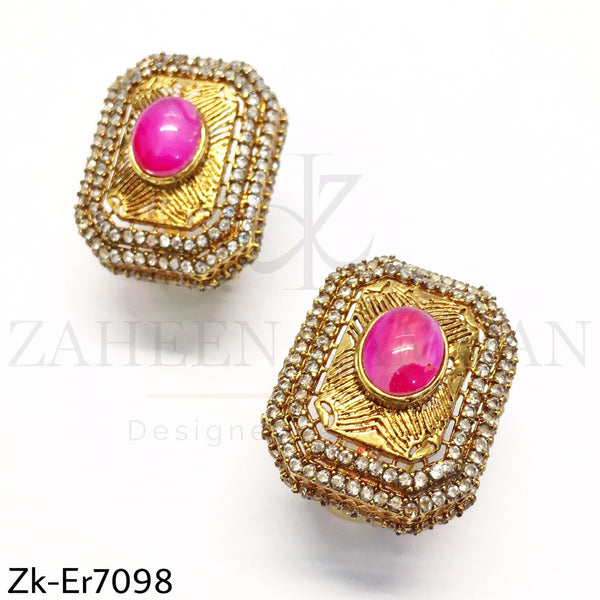 Ruby Textured Earrings