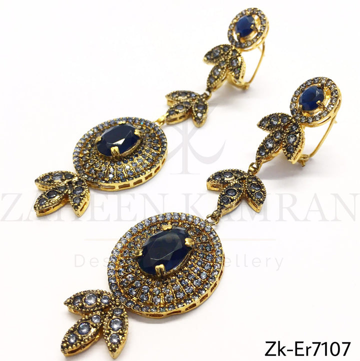 Sapphire Smoked Earrings