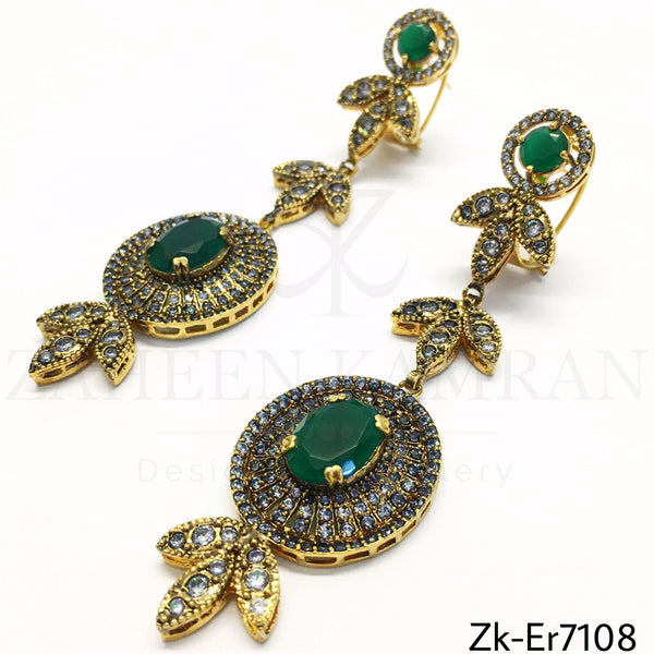 Emerald Smoked Earrings