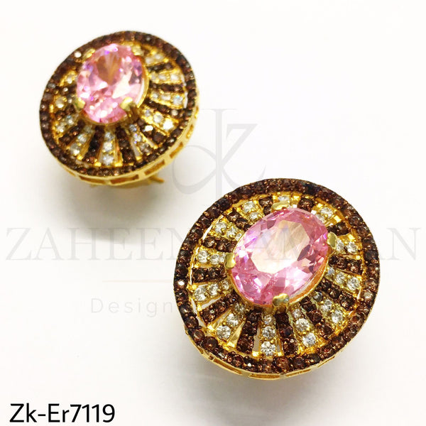 Pink Round Studs