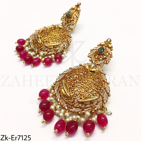 Golden Ruby Earrings