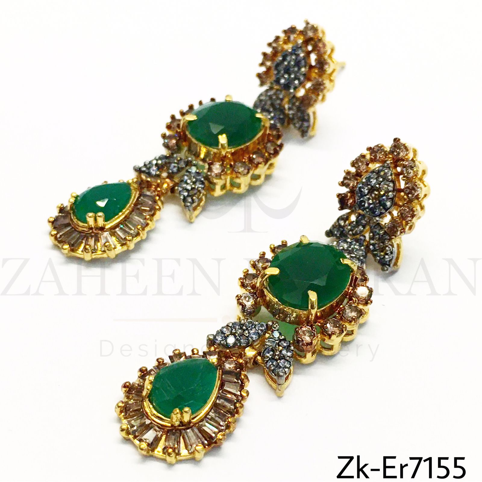 Emerald Smoky Earrings