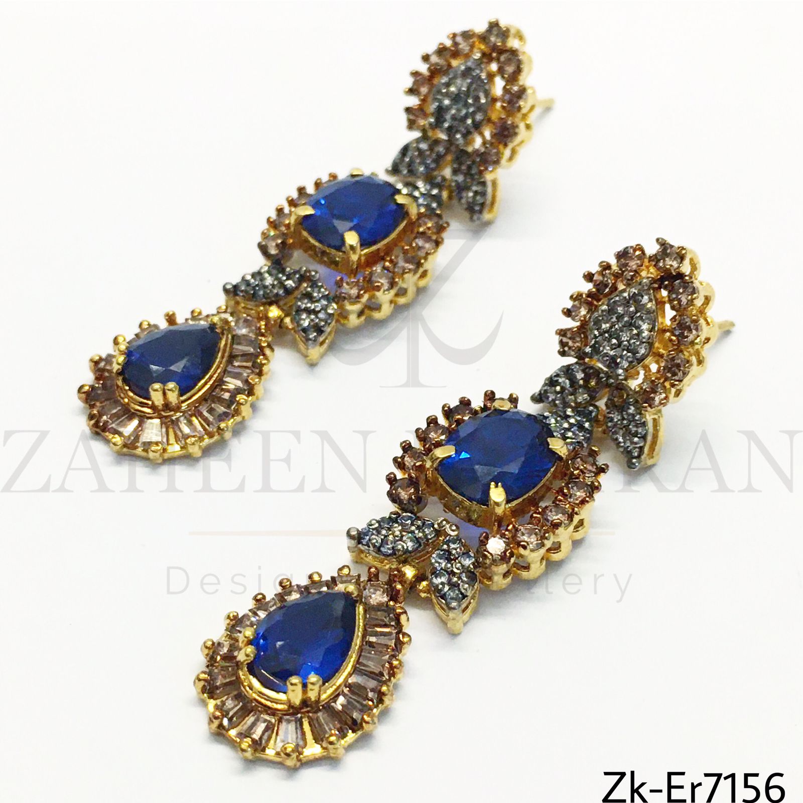 Sapphire Smoky Earrings