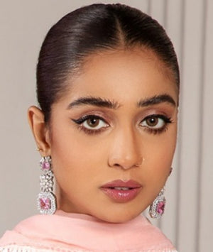 Silver Pink Earrings