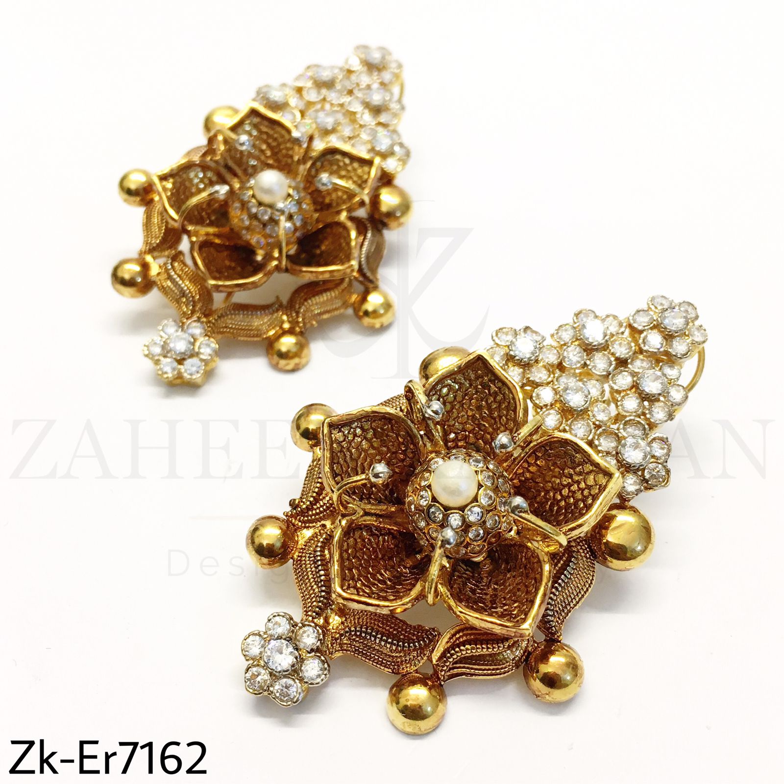 Floral Golden Earrings
