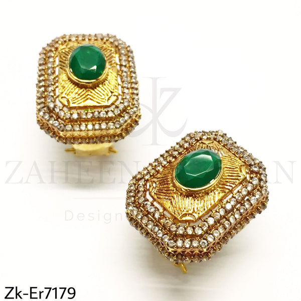 Green Textured Studs