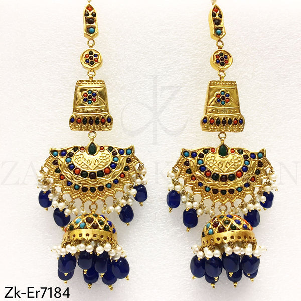 Kundan Jhumki Earrings